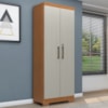 Armario Multiuso 2 Portas Maxus 61X187 cm Cinamomo Areia ZANZ