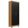 Armario Multiuso 2 Portas Maxus 61X187 cm Cinamomo Preto ZANZ