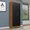Armario Multiuso 2 Portas Maxus 61X187 cm Cinamomo Preto ZANZ