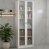 Armario Multiuso 2 Portas Vidro 171X60 cm AM3112 Branco Tecno Mobili