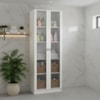 Armario Multiuso 2 Portas Vidro 171X60 cm AM3112 Branco Tecno Mobili