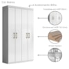 Armario Multiuso Duplo 4 Portas 103 cm 2000194 Branco ARMoveis