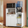 Armario Multiuso Fruteira 2 Portas 91 cm Sollys Branco Poliman
