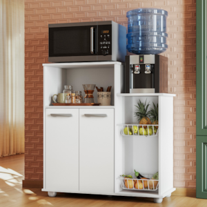 Armario Multiuso Fruteira 2 Portas 91 cm Sollys Branco Poliman