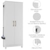 Armario Multiuso Jade 2 Portas 170x70 cm Branco Moval