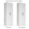 Armario Multiuso New Iris 2 Portas 181x55 cm Branco Moval