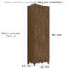 Armario Multiuso New Iris 2 Portas 181x55 cm Castanho Wood Moval