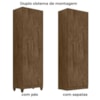 Armario Multiuso New Iris 2 Portas 181x55 cm Castanho Wood Moval