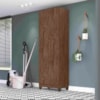 Armario Multiuso New Iris 2 Portas 181x55 cm Castanho Wood Moval