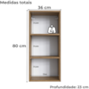 Armário Multiuso Organizador Suspenso 1 Porta 80X36 cm Mell PRODDY