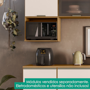 Armario Nicho Microondas 58 cm Etna Carvalho Oak Off White POLIMAN