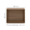 Armario Nicho Microondas 58 cm Etna Carvalho Oak Off White POLIMAN
