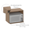 Armario Nicho Microondas 58 cm Etna Carvalho Oak Off White POLIMAN