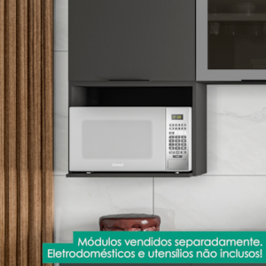 Armario Nicho Microondas 58 cm Etna Grafite POLIMAN