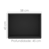 Armario Nicho Microondas 58 cm Etna Grafite POLIMAN