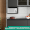 Armario Nicho Microondas 58 cm Etna Grafite POLIMAN