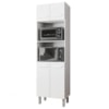 Armario Paneleiro 4P 197x60 cm Mara Branco Mobbs