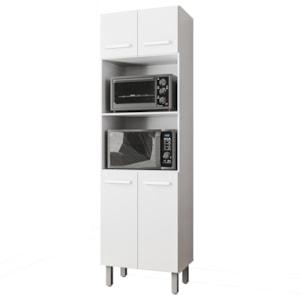 Armario Paneleiro 4P 197x60 cm Mara Branco Mobbs