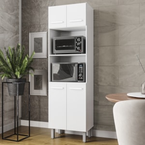 Armario Paneleiro 4P 197x60 cm Mara Branco Mobbs