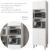 Armario Paneleiro 4P 197x60 cm Mara Branco Mobbs