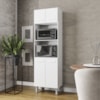 Armario Paneleiro 4P 197x60 cm Mara Branco Mobbs