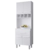 Armario Paneleiro 4P 1G 197x60 cm Vitoria Branco Mobbs