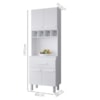 Armario Paneleiro 4P 1G 197x60 cm Vitoria Branco Mobbs