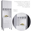 Armario Paneleiro 4P 1G 197x60 cm Vitoria Branco Mobbs
