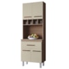 Armario Paneleiro 4P 1G 197x60 cm Vitoria Savana Off White Mobbs