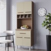 Armario Paneleiro 4P 1G 197x60 cm Vitoria Savana Off White Mobbs
