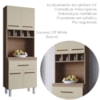 Armario Paneleiro 4P 1G 197x60 cm Vitoria Savana Off White Mobbs