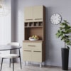 Armario Paneleiro 4P 1G 197x60 cm Vitoria Savana Off White Mobbs