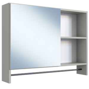 Armario Para Banheiro 01 Porta Com Espelho 80cm Arenas PRODDY Armario Para Banheiro 01 Porta Com Espelho 80cm Arenas PRODDY