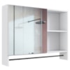 Armario Para Banheiro 01 Porta Com Espelho 80cm Branco PRODDY