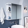 Armario Para Banheiro 60 cm Com Espelho Branco P1015 PP