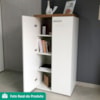 Armario Para Escritorio 2 Portas 140X70 cm Olmo Branco Artany