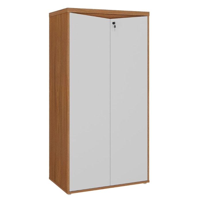 Armário Para Escritorio 2 Portas 160X77 cm Freijo Branco Artany