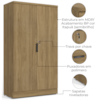 Armario Para Escritorio 2P 161x91 cm Versatil 1013A Itapua Kappesberg