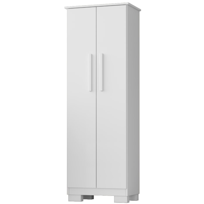 Armario Para Lavanderia Multiuso 2 Portas 126x51 cm Mini Branco RUDK