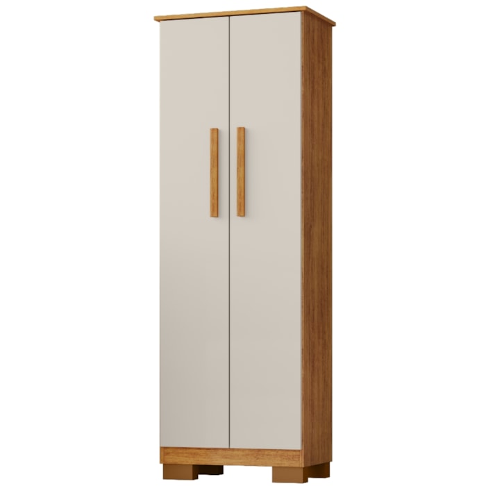 Armario Para Lavanderia Multiuso 2 Portas 126x51 cm Mini Cedro Areia RUDK