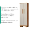 Armario Para Lavanderia Multiuso 2 Portas 126x51 cm Mini Cedro Areia RUDK
