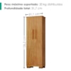 Armario Para Lavanderia Multiuso 2 Portas 126x51 cm Mini Cedro RUDK