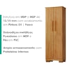 Armario Para Lavanderia Multiuso 2 Portas 126x51 cm Mini Cedro RUDK
