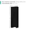 Armario Para Lavanderia Multiuso 2 Portas 126x51 cm Mini Preto RUDK