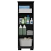 Armario Para Lavanderia Multiuso 2 Portas 126x51 cm Mini Preto RUDK