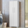 Armario Para Lavanderia Multiuso 2 Portas 143x53 cm Nina Branco RUDK