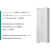 Armario Para Lavanderia Multiuso 2 Portas 143x53 cm Nina Branco RUDK