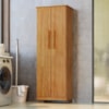 Armario Para Lavanderia Multiuso 2 Portas 143x53 cm Nina Cedro RUDK