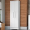 Armario Para Lavanderia Multiuso 2 Portas 188x55 cm Isabela Branco RUDK
