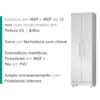 Armario Para Lavanderia Multiuso 2 Portas 188x55 cm Isabela Branco RUDK